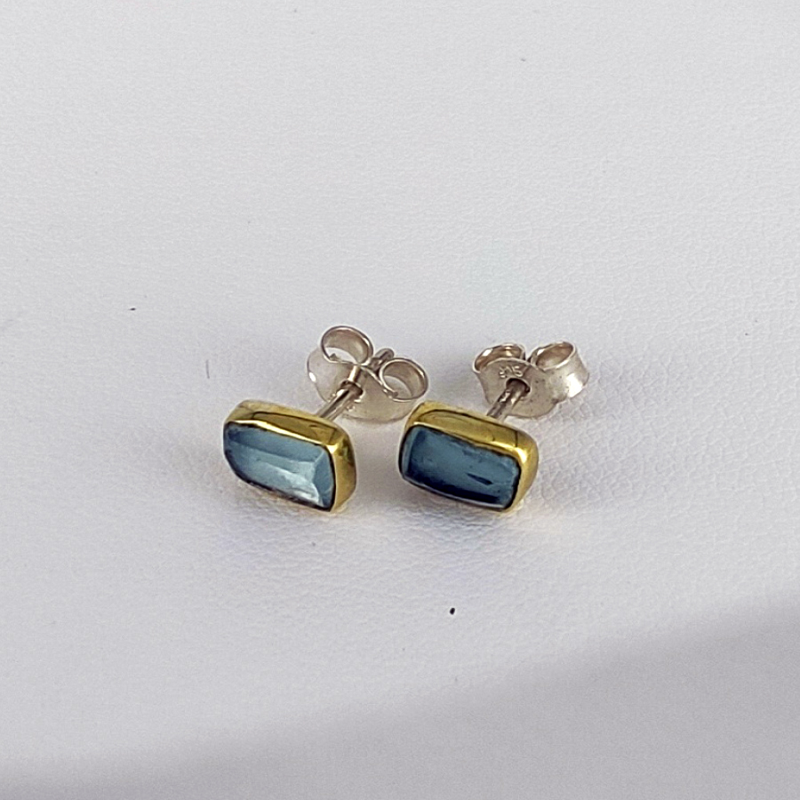 Χειροποίητα σκουλαρίκια με Aquamarine